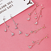 ANATTASOUL 3 Pairs 3 Colors Crystal Rhinestone Butterfly Dangle Stud Earrings EJEW-AN0003-04-5