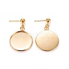 304 Stainless Steel Stud Earring Settings STAS-L226-019C-G-2