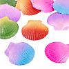 10Pcs 5 Colors Spray Painted Natural Scallop Shell Big Pendants SSHEL-TA0001-23-3