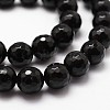 Natural Dyed & Heated Black Onyx Beads Strands G-D840-22-10mm-3