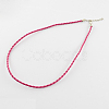 Trendy Braided Imitation Leather Necklace Making NJEW-S105-005-1