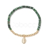 2Pcs Natural African Turquoise(Jasper) Beads Stretch Bracelets BJEW-JB13415-01-3