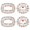 PandaHall Elite 4Pcs 2 Style Alloy Crystal Rhinestone Shoe Decorations AJEW-PH0011-49KCG-1