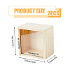 Unfinished Wood Storage Gift Box with Visible Acrylic Slide Lid FIND-WH0420-51-2