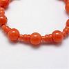 Natural Red Aventurine 3-Hole Guru Bead Strands G-K149-21-2