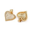 Brass Micro Pave Clear Cubic Zirconia Pendants ZIRC-I367-13G-04-2