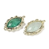 Natural Green Fluorite Faceted Horse Eye Links G-B126-02G-10-2