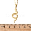 304 Stainless Steel Snake Pendant Necklaces for Women Men LS-NJEW-Z063-03G-03-3