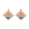 Rack Plating Alloy Enamel Pendants FIND-I038-04A-1