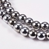 Electroplate Non-magnetic Synthetic Hematite Beads Strands G-J169A-6mm-02-3