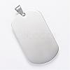 Tarnish Resistant 304 Stainless Steel Stamping Blank Tag Pendants STAS-R090-34-1