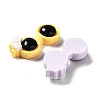Opaque Resin Cabochons RESI-G074-04-3