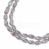 Electroplate Transparent Glass Beads Strands EGLA-N002-35-C01-3