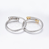 304 Stainless Steel Torque Bangles BJEW-G584-18-1