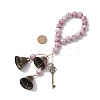 Brass Bell Key Pendant Decorations HJEW-JM04230-01-3