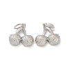 Cherry Brass Stud Earrings EJEW-F895-18P-4
