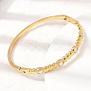 304 Stainless Steel Pave Clear Cubic Zirconia Teardrop Hinged Cuff Bangles for Women SA-CBAF851-06G-2