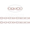Brass Flat Oval Cable Chains CH030-RG-3