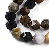 Natural Petrified Wood Beads Strands G-T139-8mm-52-4