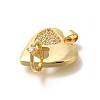 Rack Plating Brass with Cubic Zirconia Pendants KK-Z086-12G-03-2