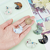 6Pcs 6 Styles Natural & Synthetic Gemstone Copper Wire Pendants G-CA0001-56-3