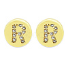 Brass Micro Pave Clear Cubic Zirconia Beads KK-T030-LA843-RX3-1