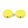 Painted Natural Poplar Wood Beads WOOD-S045-063B-08-3