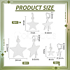 14Pcs 3 Styles 925 Sterling Silver Star Charms STER-BC0003-10-2