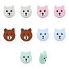 10Pcs 5 Colors Silicone Beads SIL-CA0001-91-1
