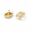 Rectangle Brass Sew on Prong Settings KK-N0084-A05-8x10G-3