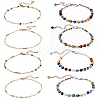 Handmade Glass Beads Anklets AJEW-SZ0001-81-1
