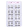 Tarnish Resistant Textured 304 Stainless Steel Huggie Hoop Earrings EJEW-L252-017P-3