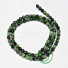 Faceted Round Natural Ruby in Zoisite Bead Strands G-F289-11-4mm-2