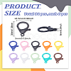 80Pcs 10 Colors Plastic Lobster Claw Clasps KY-LP0001-06-2