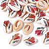 Printed Natural Cowrie Shell Beads SSHEL-R047-01-G01-1
