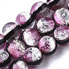 Handmade Silver Foil Glass Lampwork Beads Strands FOIL-T003-03E-1