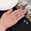 Tarnish Resistant 304 Stainless Steel Letter Charms STAS-O072-A-4
