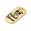 201 Stainless Steel Pendants STAS-R002-02G-04-2