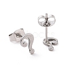 Non-Tarnish 304 Stainless Steel Question Mark Stud Earrings for Women Men LS-EJEW-G318-06P-2