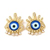 Rack Plating Brass Micro Pave Cubic Zirconia Pendants KK-H486-22G-04-1