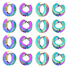 12Pairs PVD Vacuum Plating 304 Stainless Steel Clip-on Earring Findings STAS-UN0030-44-1