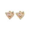 Brass Micro Pave Cubic Zirconia Pendants KK-A259-17G-02-1