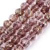 Handmade Foil Glass Beads FOIL-Q001-02F-3