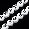 Handmade Porcelain Ceramic Beads Strands PORC-S502-032F-1