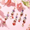 2 Pair 2 Color Natural Mixed Gemstone Chips Dangle Earrings EJEW-JE05344-4