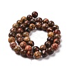 Natural Leopard Skin Jasper Round Beads Strands G-S182-8mm-4