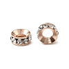 Brass Rhinestone Spacer Beads X-RB-A020-7mm-01RG-2