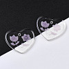 Transparent Resin Pendants RESI-N030-001E-4