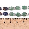 Cherry Quartz Glass & Natural  Rhodonite & Sodalite & Green Aventurin & Crazy Agate Beads Strands G-Z135-A12-6