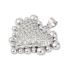 Brass Micro Pave Cubic Zirconia Pendants KK-A241-07P-2